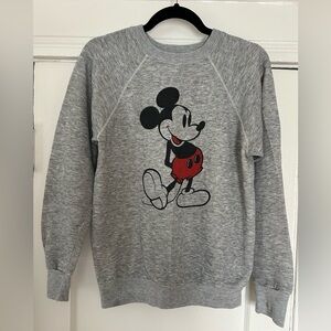 Vintage Disney Mickey Mouse Sweater Heather Grey Adult Medium